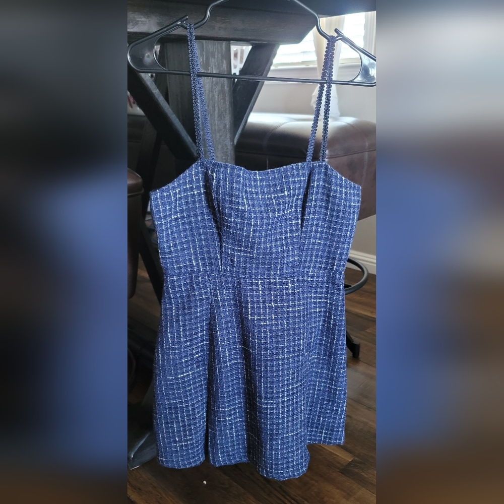 Cider Blue Strap Dress Med